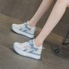 Small man increases height Forrest Gump shoes women's 2025 new platform white shoes casual fashion versatile woven through net women's shoes
