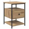Artisan Oak Nightstand 40 X 42 X 56 Cm Engineered Wood