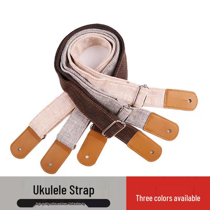 Adjustable Children's Woven Linen Ukulele Strap