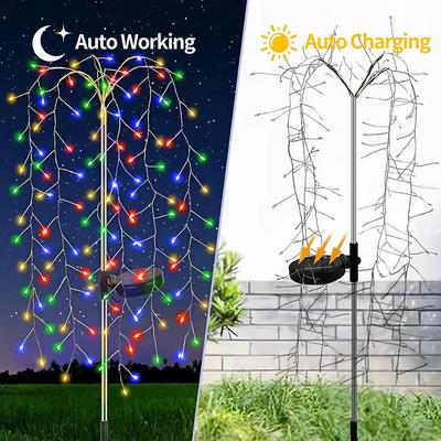 Solar Light Outdoor Waterproof Garden Light Solar Powered For Yard Decorative Fairy Tree LED Sun Lamp Patio Path Flowerpot Decor