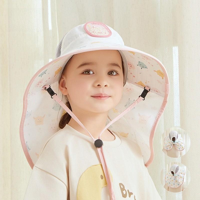 

Cartoon Kids Sun Hat With Wide Brim For Summer Outdoor Protection And Breathability