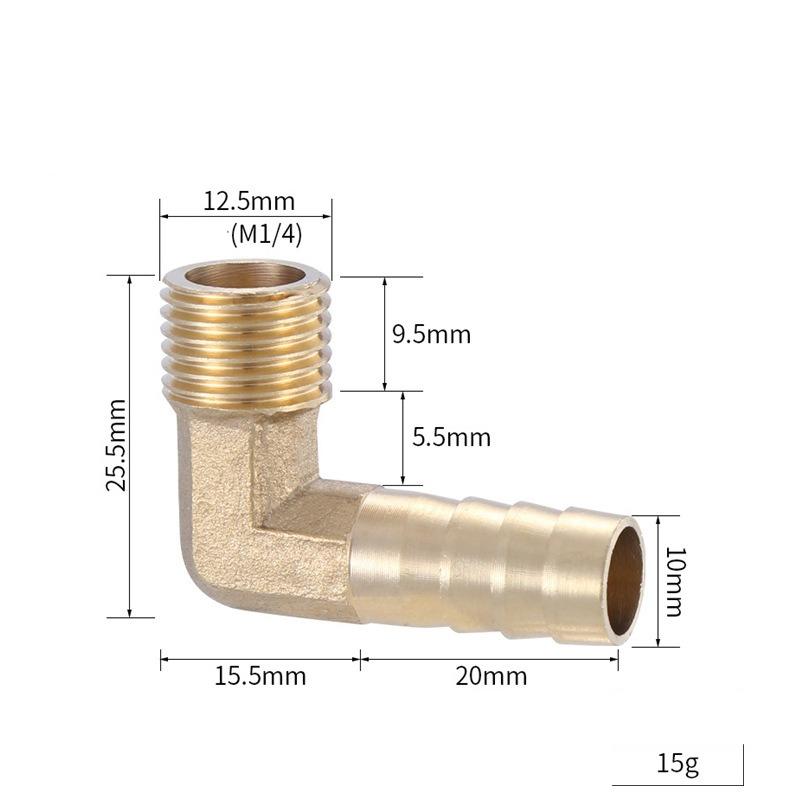 Messing Schlauchanschluss 4mm-19mm Tülle 1/8" 1/4" 1/2" 3/8" BSP Innengewinde Kupferverbinder Gelenk Kupplung Adapter