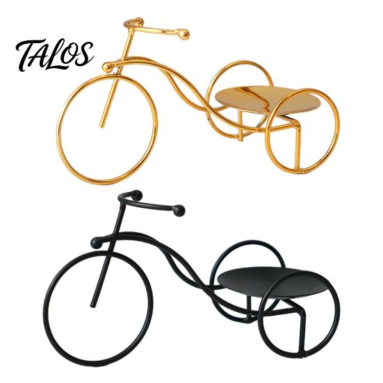 Creative Bicycle Candle Holder, Iron Art Compact Candlestick, Aromatherapy Scented Candle Display Holder for Bathroom Sink Bedroom Bedside Table,