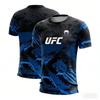 T-shirt Grafica Graffiti Giallo Nero Asciugatura Rapida Traspirante Manica Corta Maglietta Sportiva per MMA Palestra Allenamento Estate