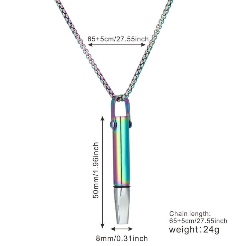 Breath Resistance Whistle Necklace for Yoga Meditation And Stress Relief With Built In Cotton Core Designs Daily Use