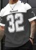 Men's Casual Summer Color Matching Digital Printing Crew Neck Short-sleeved T-shirt NB.32 Jersey Oversized Football Training