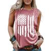 Summer USA American Flag 3D Print Tank Tops Sexy Woman Streetwear Y2k Tops Oversized Vest Off Shoulder Sleeveless Woman Camisole