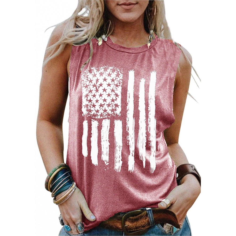 Summer USA American Flag 3D Print Tank Tops Sexy Woman Streetwear Y2k Tops Oversized Vest Off Shoulder Sleeveless Woman Camisole
