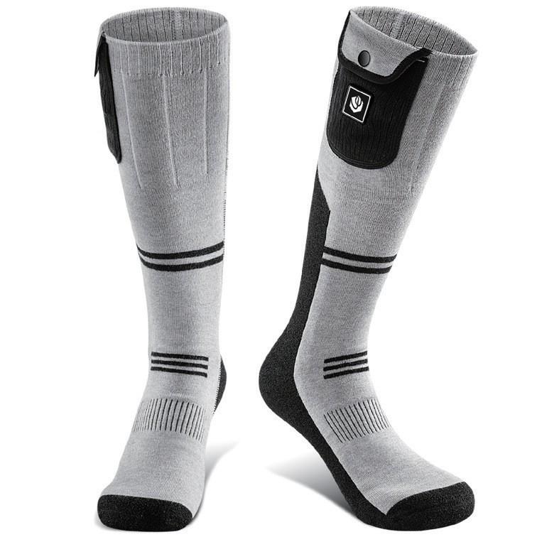 Kangluo Rechargeable Heated Socks: Smart USB Warmers for Unisex Outdoor Use in Autumn & Winter, Ideal for Elders.
