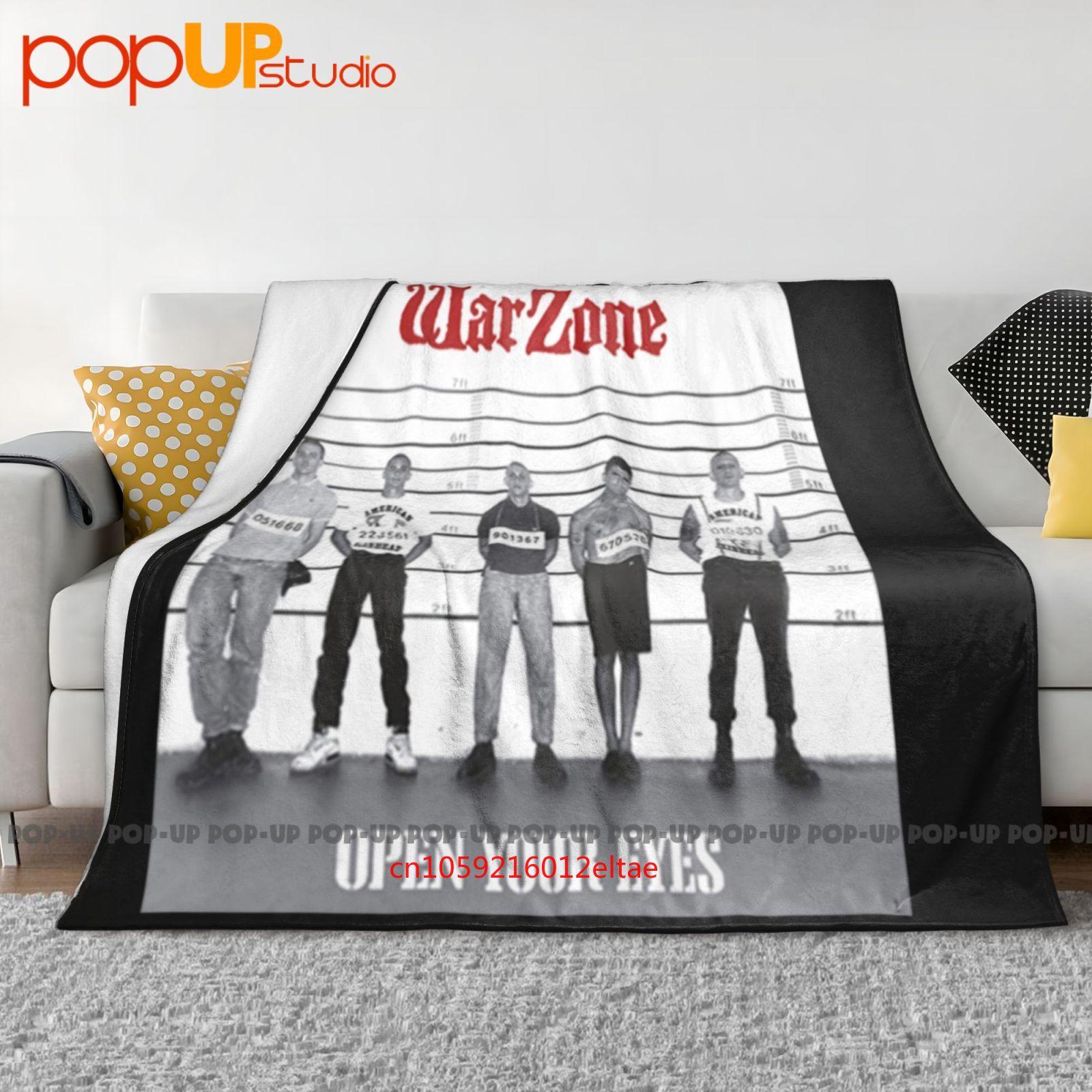 Warzone Open Your Eyes American Hardcore Punk Band Ultra-Soft Blanket Quilt Winter Sofa Cover Bed Covers Size: 75*100cm, Weight: 230 GSM