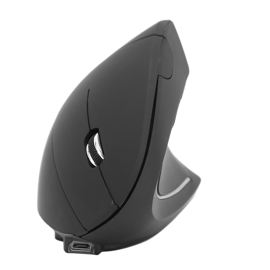 Vertical Mouse Wireless Ergonomic Comfortable Optical Tracking Technology Chargeable Black 6 Keys Computer Supplies