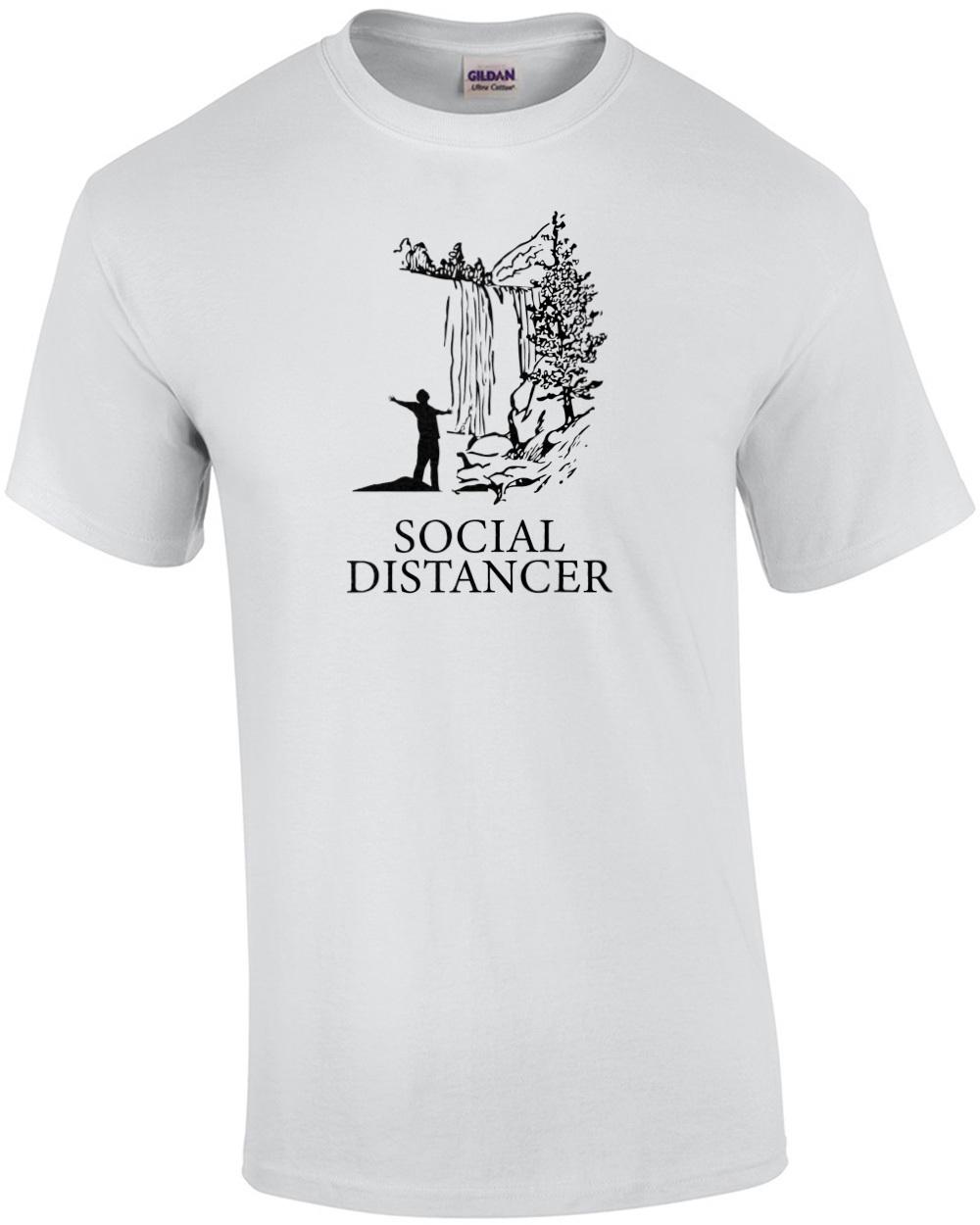 Social Distancer - Funny Camping T-Shirt Unisex T-Shirt M