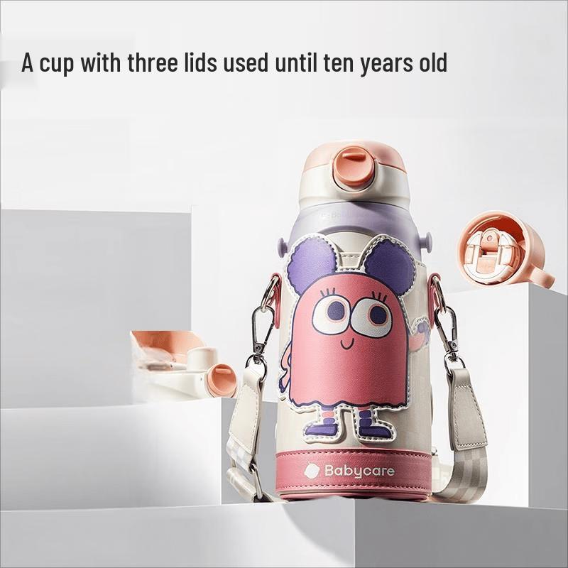 Babycare 3-in-1 316 Stainless Steel Insulated Straw Cup