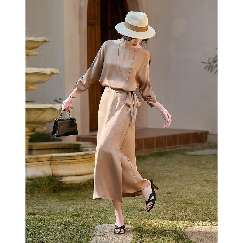 

Demana Satin Wrap Midi Dress S