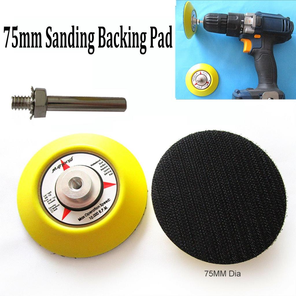 Sanding and Backing Pad, Sanding, Polishing Pad with Drill Detachment 3" / 75mm