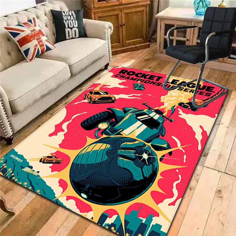 Rocket League Rug Floor Mat for Living Room or Bedroom Soft and Comfortable Carpet a Gift for Birthday and Holiday.SFF0917331