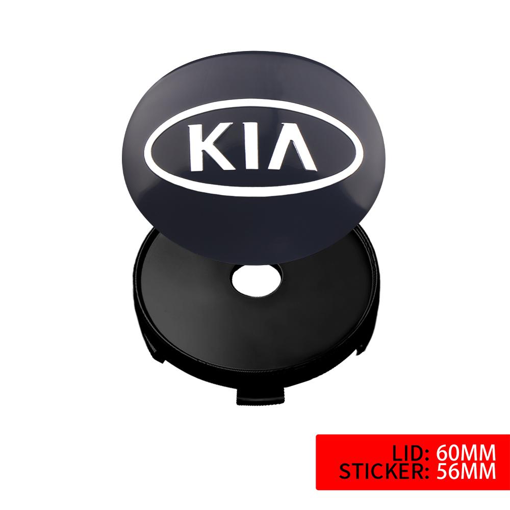 2026 Hot Car Sticker 4PC 56mm 60mm Car Wheel Center Covers Sticker Hub Cap Decoration For KIA Ceed Sorento K5 Rio Sportage Soul