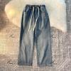 Women's Light Blue Elastic Waist Denim Jeans: Spring/Summer Loose, Slim, Straight, Wide-Leg, Petite, Casual, Comfortable.