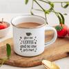 Life Begins After Coffee Print Mugs Creative Coffee Tea Drink Dessert Breakfast Milk Cup Enamel Mugs Handle Drinkware Best Gifts
