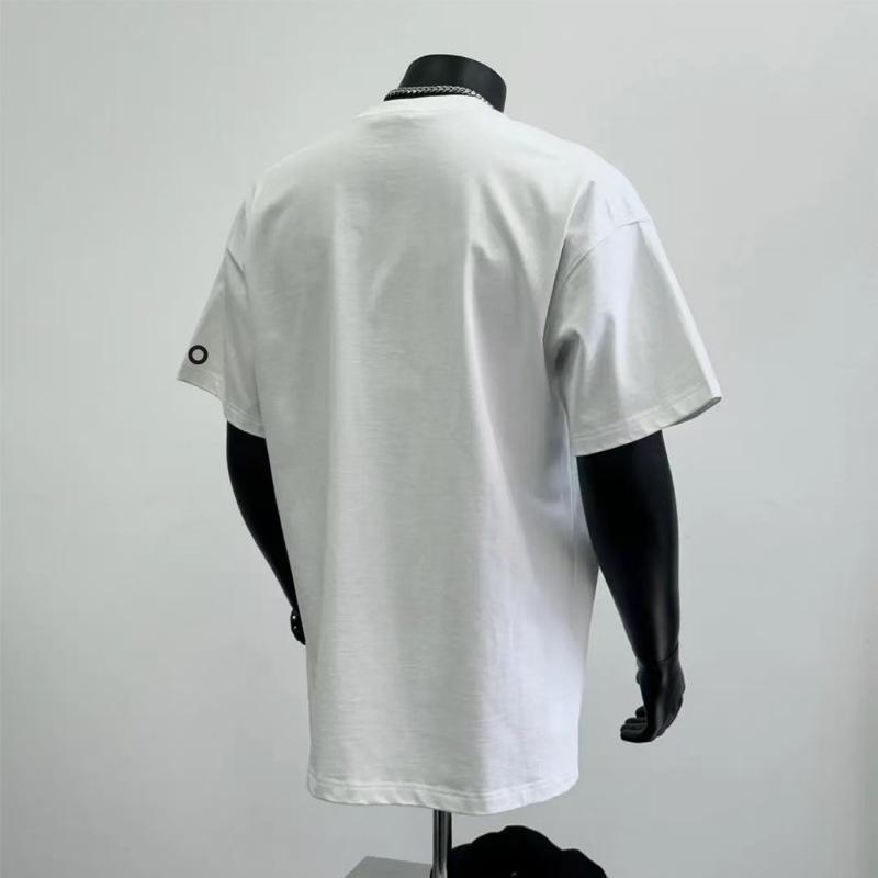 A Heavy Cotton T-Shirt Casual And Versatile Simple Print Solid Color Male And Female Couple Fashion Transparent
