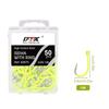 50pcs/box Anti-rust Barbed Fishing Hooks With Barb Fluorescence Hook  Sea Fishing Tackle