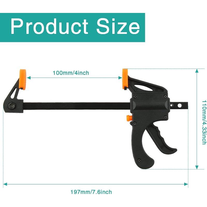 1pcs Plastic Woodworking Clip Bar F Clamp Grip Quick Ratchet Release Squeeze DIY Hand Gadget Tool