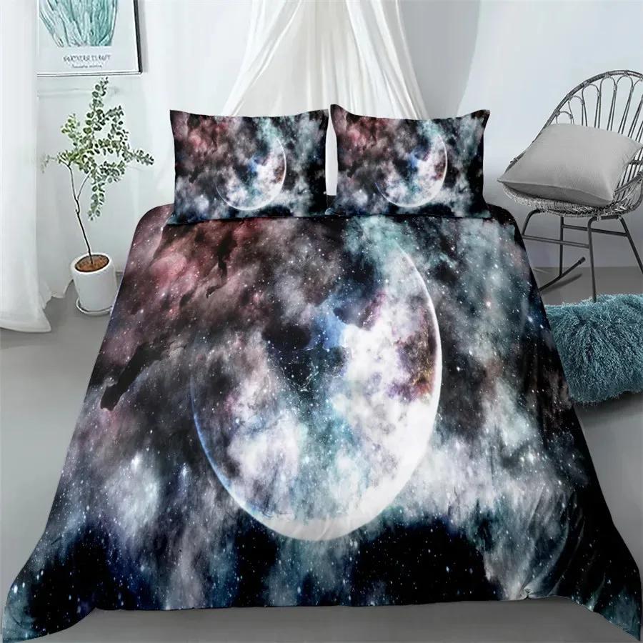Design Moon Star Bedding Set Cartoon Duvet Cover King Queen Double Size Luxury Adults Bed Linen and Pillow Case