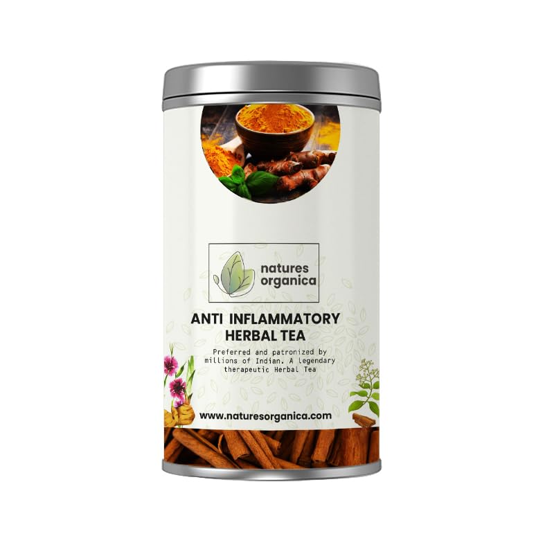 

Anti Inflammatory Tea, 100 Gms | Reduce your Inflammation | Reduce Aches & Pain with Turmeric, Licorice, Ginger, Lemongrass, Cumin, Ginger,
