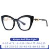 Luxury Brand Designer Nearsighted Eyeglasses Woman Large Frame Cat Eye Glasses Anti Blue Light Vintage Myopia Glasses UV400