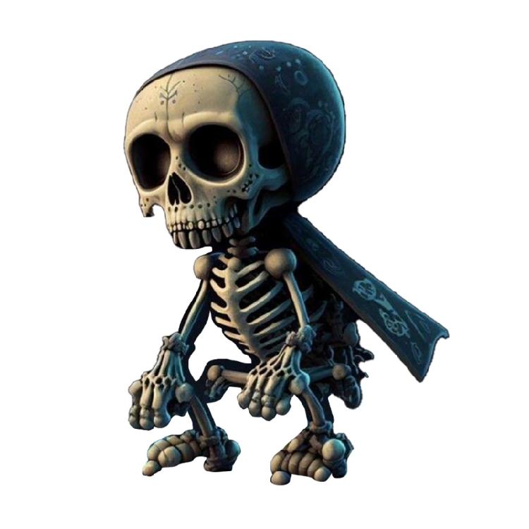 Creative Skull Shaped Car Pendant Acrylic Keychain Unique Halloween Decorations