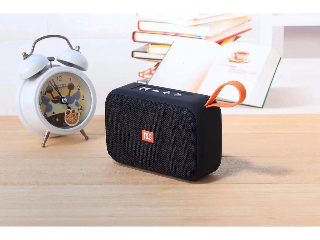 TG506 Portable Bluetooth Speaker with Heavy Bass, Subwoofer, Card Slot, USB Flash Drive, Radio, and Outdoor Charging Capability.