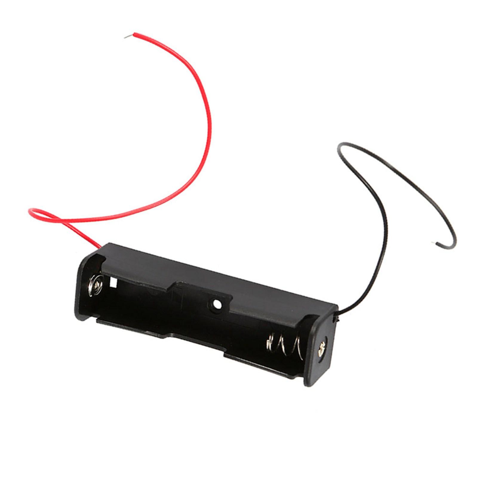 

5 шт., пластиковый держатель для батареи, чехол для 1 батареи 18650 с проводами