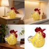 Figure di Gallo Seduto Galline in Vetro Soffiato Statua Sculture di Animali Figura Decorativa da Collezione Arredamento per la Casa