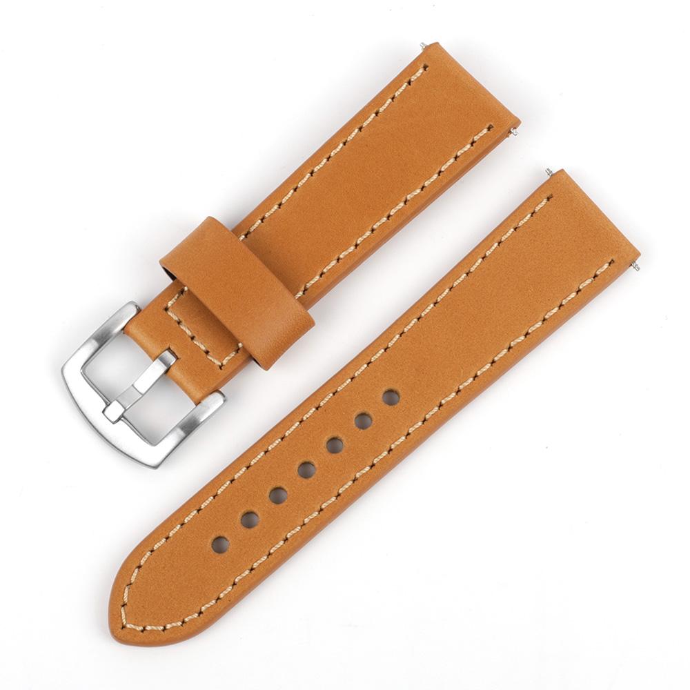 Calfskin Genuine Leather Strap 18mm 20mm 22mm 24mm First Layer Cowhide Quick Release Watch Band Smartwatch Watches Accessories