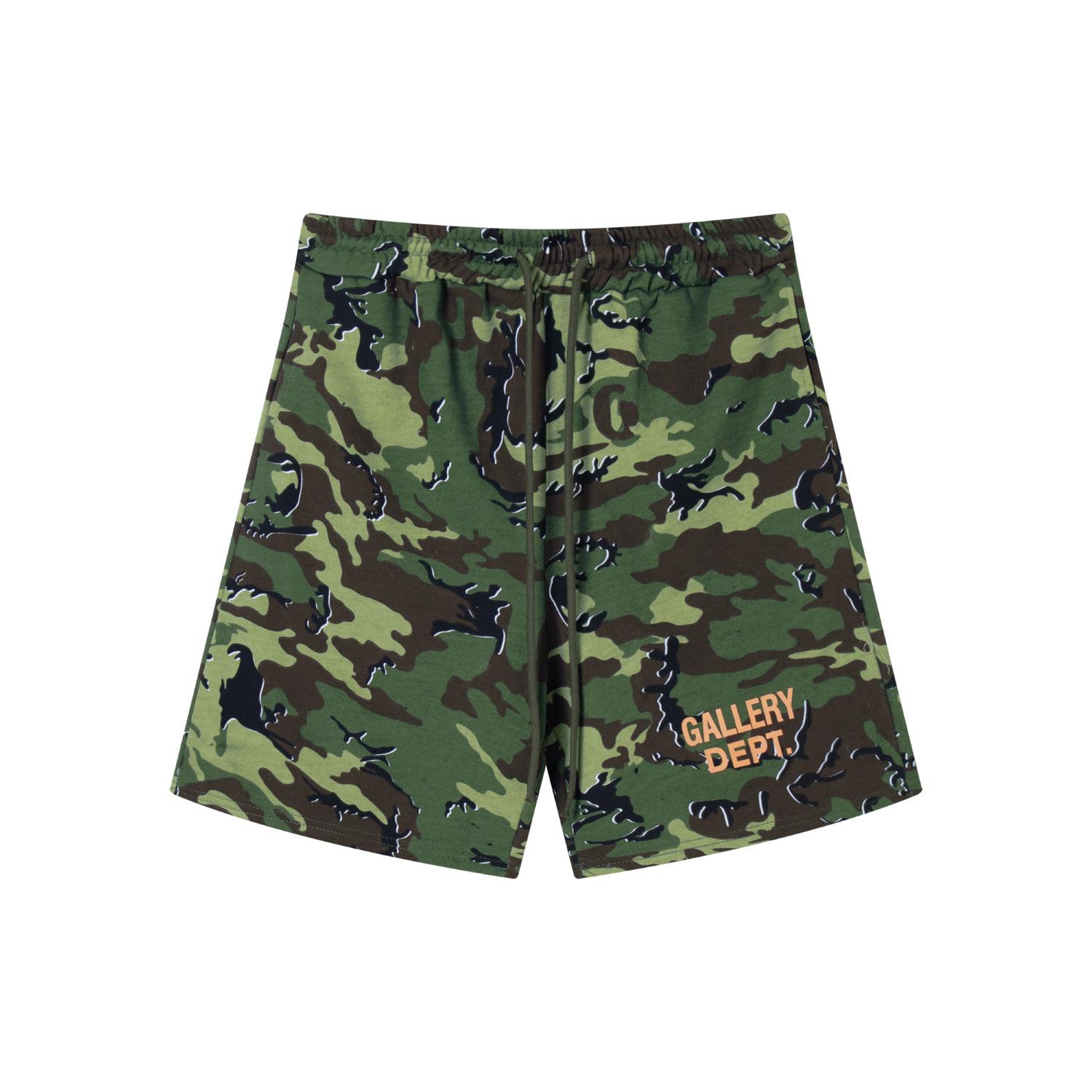 Men s Gallery Dept Camo Print Casual Shorts Streetwear Cotton Sweat Shorts S