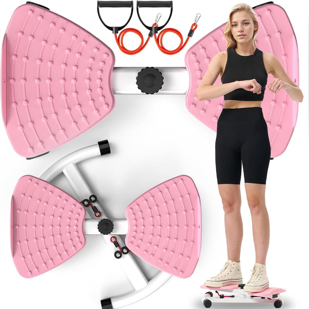 Waist Twist Workout Machine, Ab Machine Weight for Slim Waist and Core Ab Exercise Foot Massage and Weight Loss, Noiseless Home Gym Exercise Equipment