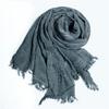 Japanese Style Unisex Cotton Linen Scarf Tie-Dyed Autumn Winter Men Scarves Wraps Korean Fashion Men'S Bufandas Male Accessories