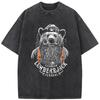 Bear Furreal Printed Stylish T-Shirt Hip Hop Streetwear Men Washed T-shirts Men Women Casual Fashion Oversized T-shirt