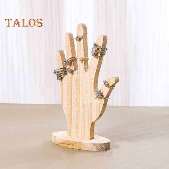 Schmuckständer, Fingerhand-Displayhalter, robuste Konstruktion, hohe Stabilität, mehrzweck-dekoratives Schmuckdisplay-Rack aus Holz in Handform
