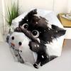 1pc Snowman & Cute Cat Pattern Automatic 3-Fold Umbrella, 8 Iron Frames, High-Value Folding Umbrella, Suitable for Office, Travel and Outdoor Adventur