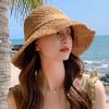 Sun Hat Solid Color Outdoor Visor Caps Seaside Straw Hat Korean Style Cap Women Sun Hat Shading Hat