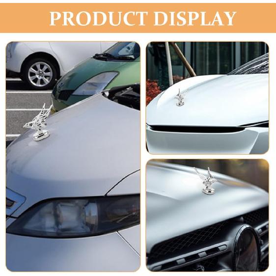 Unique 3D Eagle Hood Ornament Metal Car Hood Sticker Truck Decor Easy to Install Enhance Style