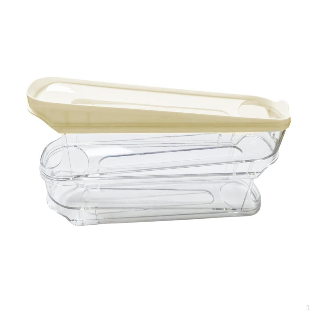 Automatischer rollender Eierablage-Organizer-Behälter für Kühlschrank und Arbeitsplatte