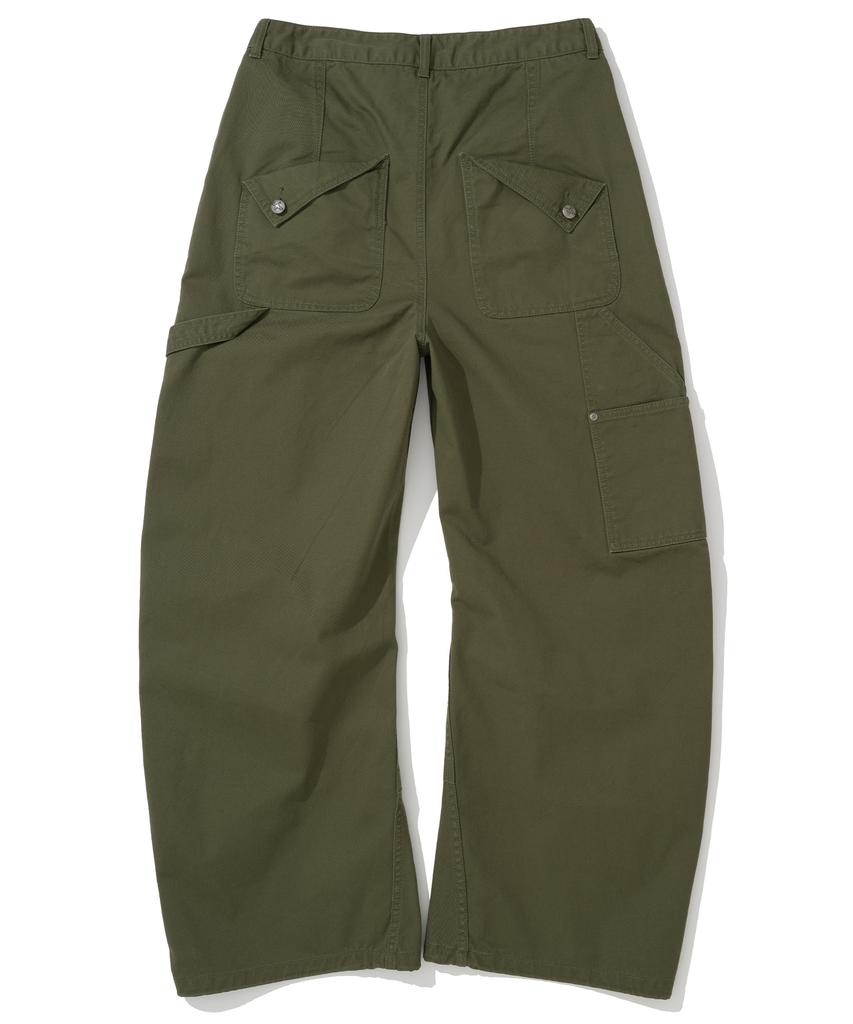 NOT4NERD Flap Pocket Curved Cotton Pants - Khaki