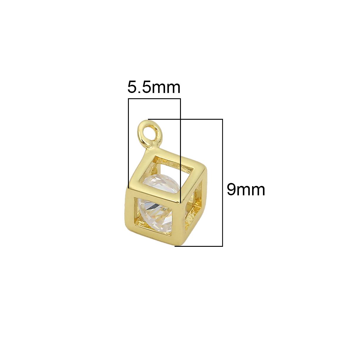 

Медный куб, трехмерное ожерелье, блестящие подвески со стразами, маленькая коробочка, короткая цепочка на ключицы, макси-ожерелье и подвески 5.5x9mm