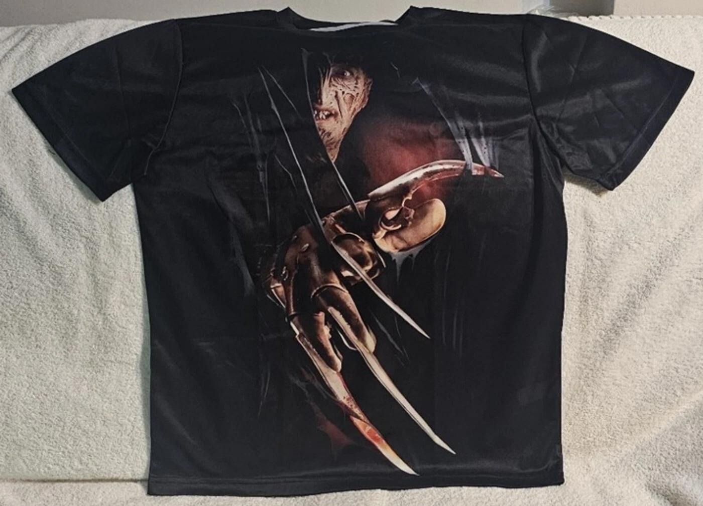 FREDDY KRUEGER HORROR SCARY CLAW GLOVE NIGHTMARE ON ELM STREET T-shirt 3XL
