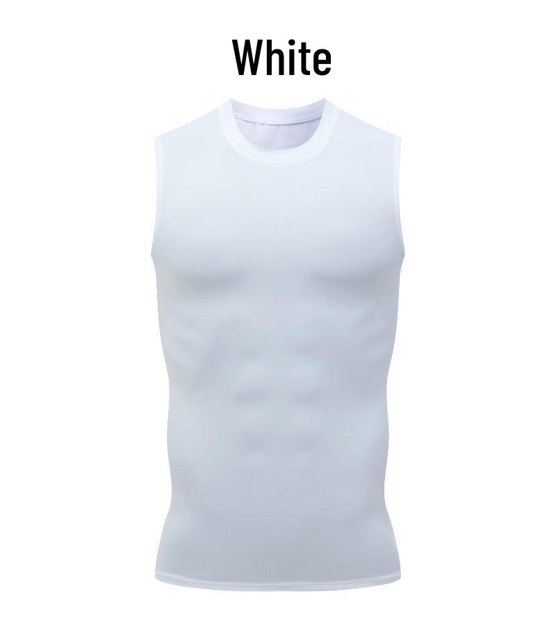 Men's Quick-Dry Sports Vest - Summer Sleeveless Basketball Fitness Top, Sweat-Absorbing, Casual Pure Color Sportswear