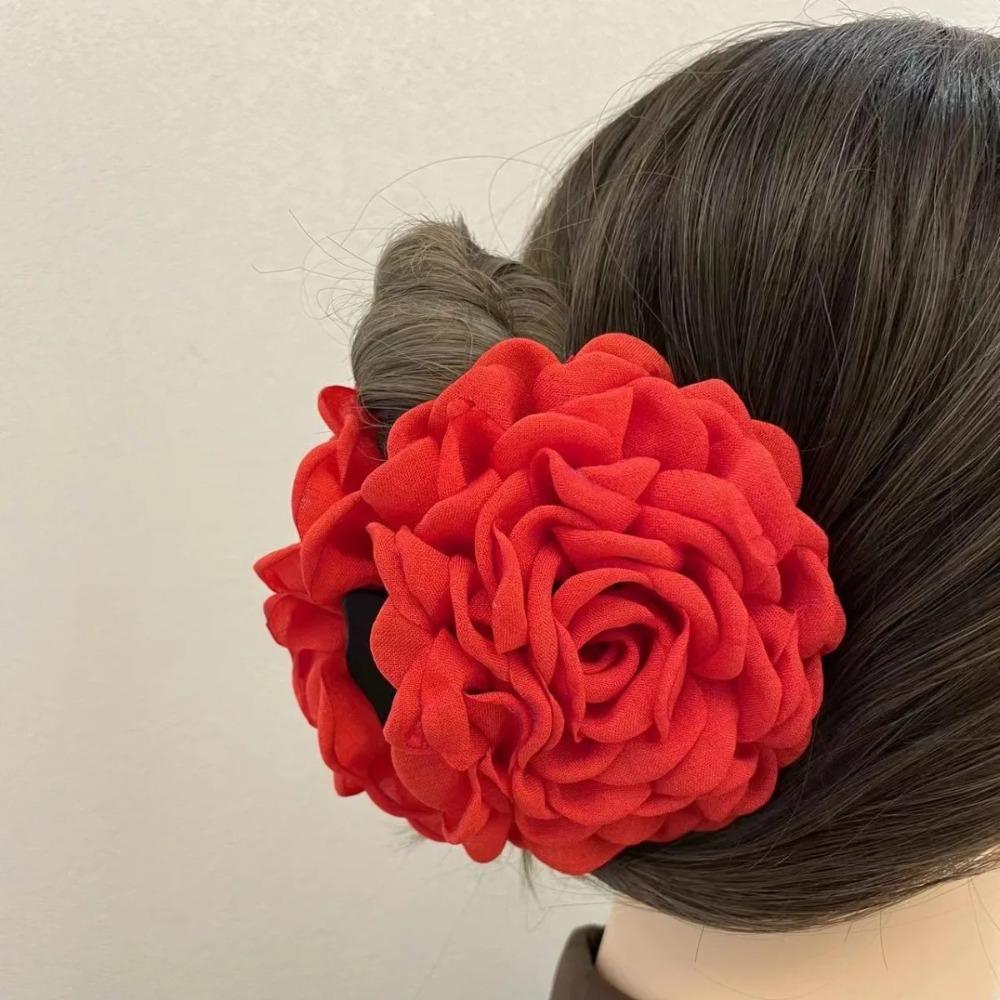French Style Vintage Claw Clip Rose Flower Hair Claw Clip for Women Girls Fashion Kids Hair Accessories Hair Clips for Women 1PC