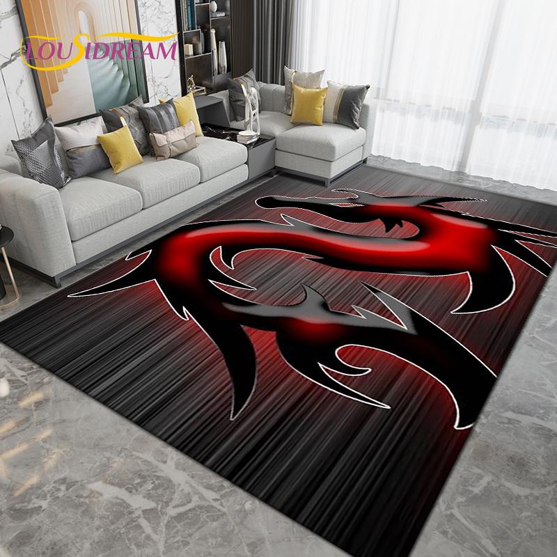 Cartoon Mortal Kombat Area Rug Large,Carpet Rug for Living Room Bedroom,Kitchen Bathroom Entrance Doormat Non-slip Floor Mats