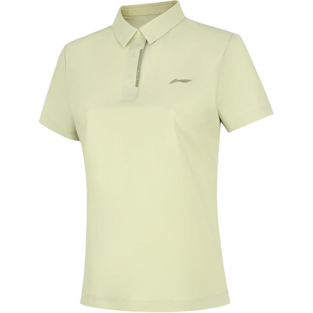Li Ning Group Purchase Series Solid Color Comfortable Breathable Versatile Casual Short Sleeve Polo Shirt Women tops Porcelain-Secret-Color APLU768-3